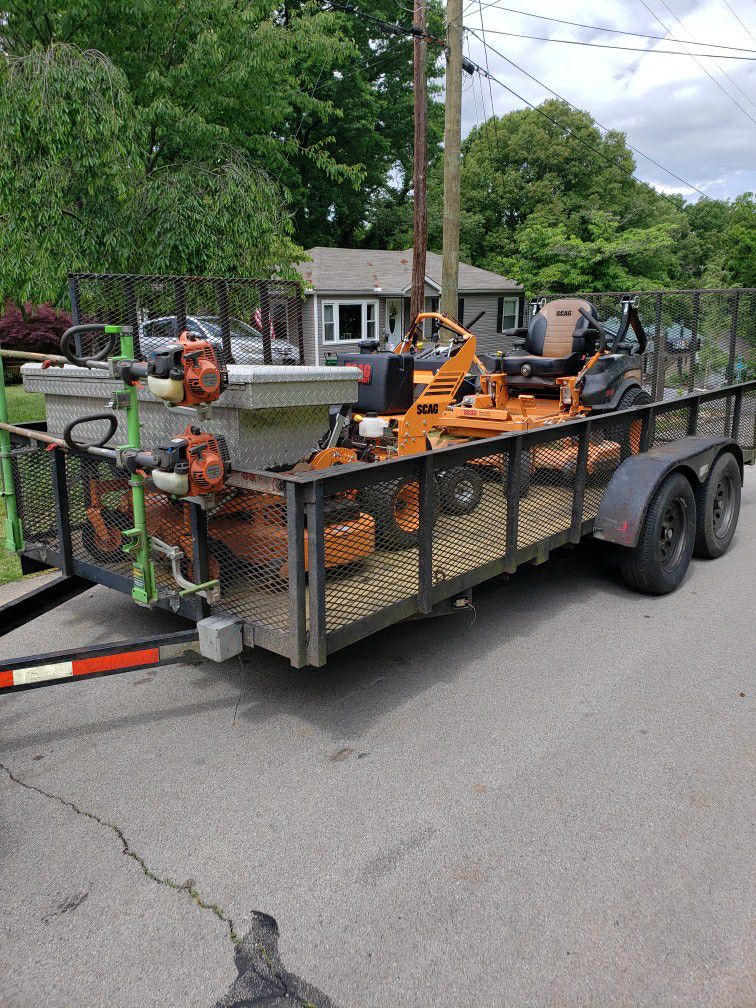 7.5x16 utility trailer dual tandem 3500 lb axle