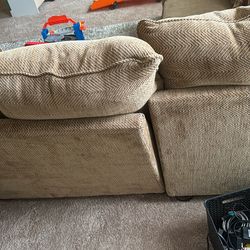Large Brown L-Shaped Sectional Sofa (10’8” x 7’11”) – Moving Sale