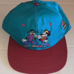 Disney Vintage 90s Embroidered Mickey Mouse Goofy Snapback Hat Mickey Unlimited