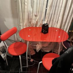 Small Space Dinning Table! Red-Kitchen- 50s Diner, Vintage