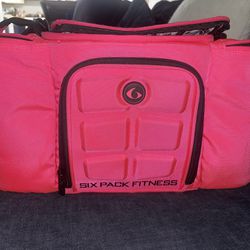 6 Pack Fitness Innovator 300 Meal Prep Management Pink Tote Cooler 