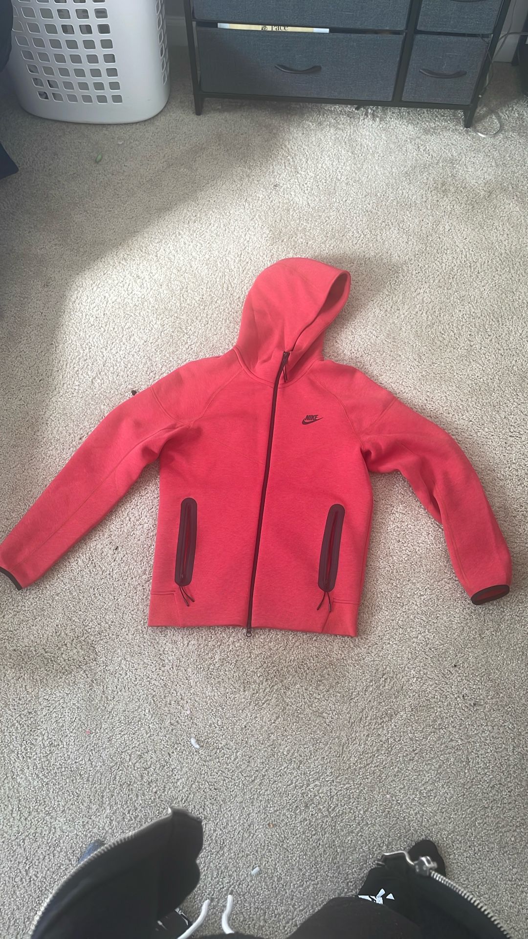 Red Nike Tech Top Size S