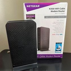 NETGEAR C3000-100NAS N300 (8x4) WiFi DOCSIS 3.0 Cable Modem Router (C3000)