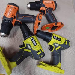 New Drill Driver $60 Each One Ridgid And Ryobi Tool Only - Taladros Nuevos 