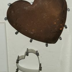X2 VINTAGE RUSTIC COUNTRY HEART DECOR COOKIE CUTTER