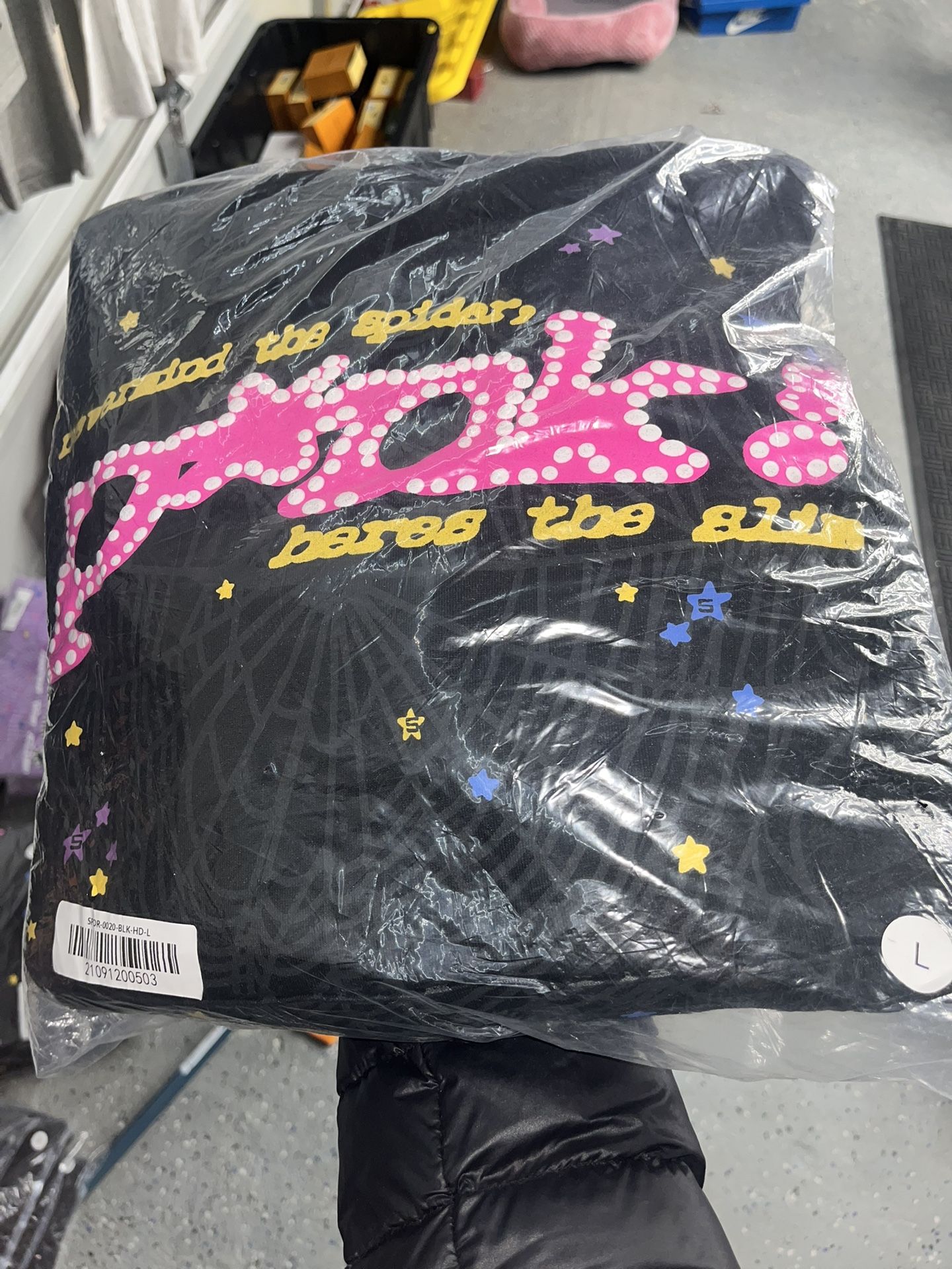 pink sp5der hoodie