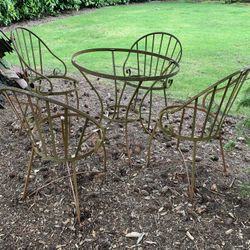 Antique farm equipment, yard art