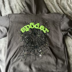 Slate Grey Sp5der Hoodie Size Large 