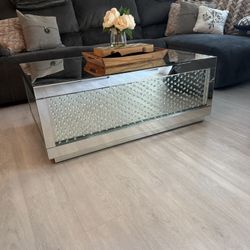 Solid Mirrored Coffee Table
