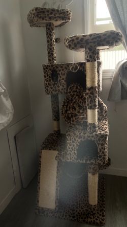 Leopard Print Cat Tree Tower