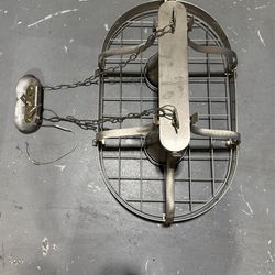 2-Light Brushed Nickel Kitchen Pot Rack Light with Hooks