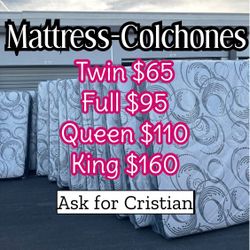New Mattresses  Twin mattress Full mattress Queen mattress  King mattress  Colchones nuevos  Beds 