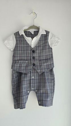 Baby boys 6m-12m formal onesie