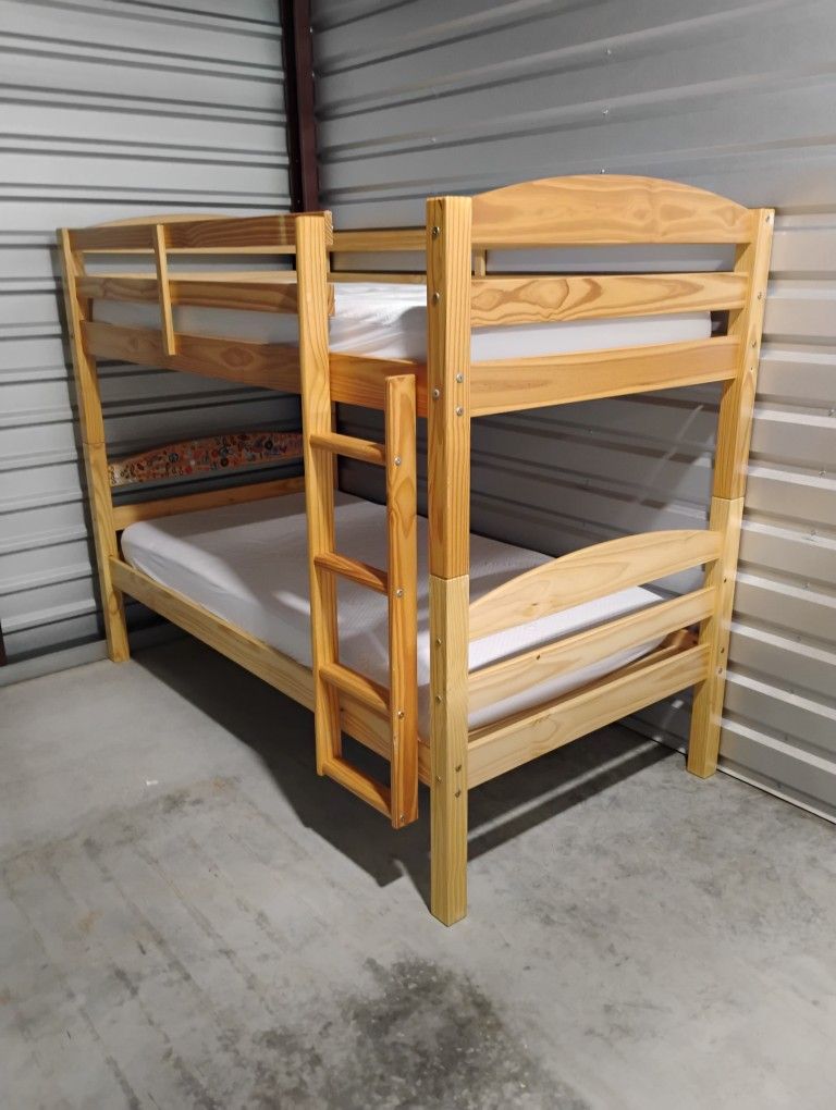 Bunk Bed With Mattresses 79" Wide x 42" Deep x 62" High