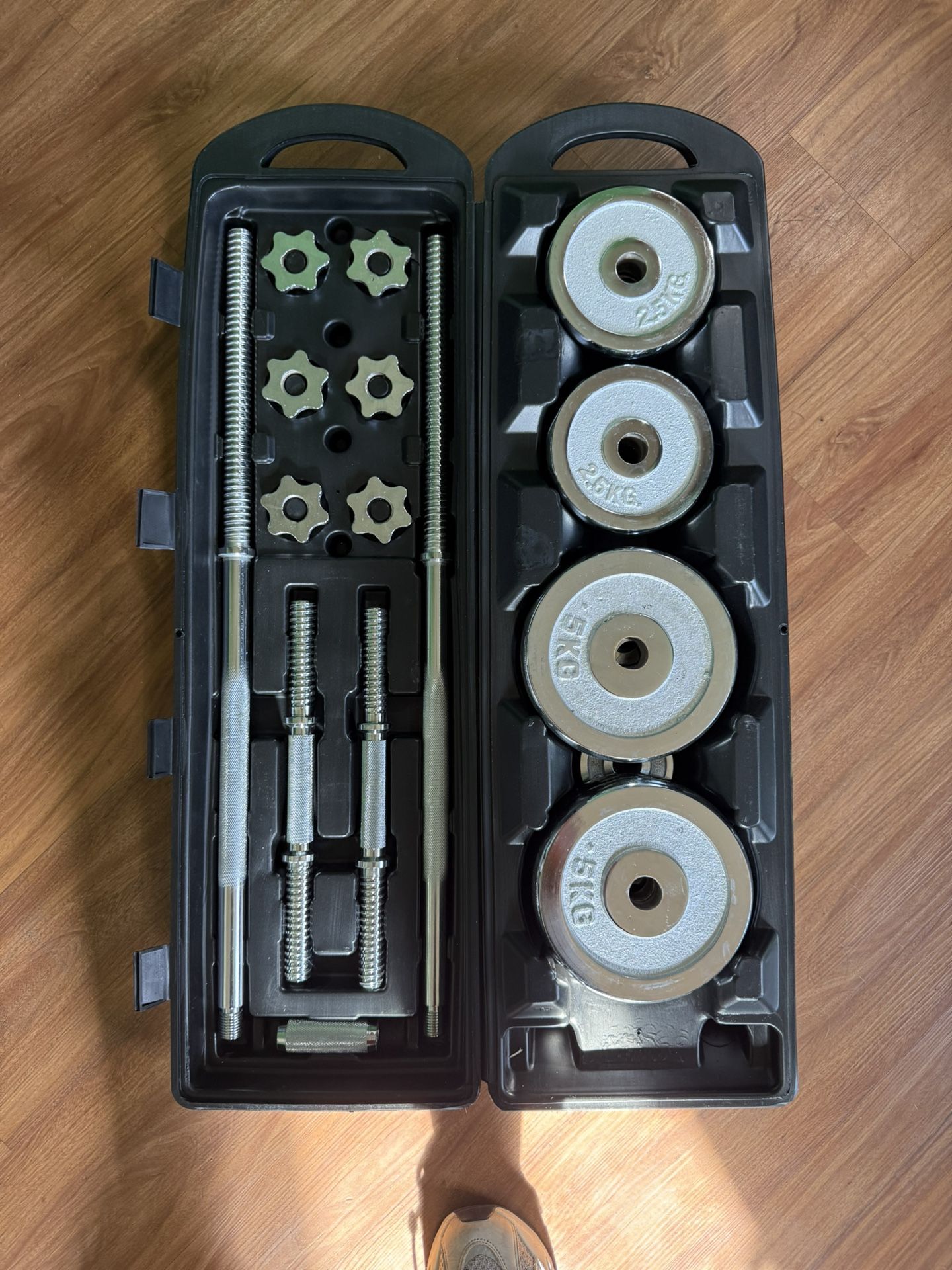 Barbell and Dumbbell Set with Case