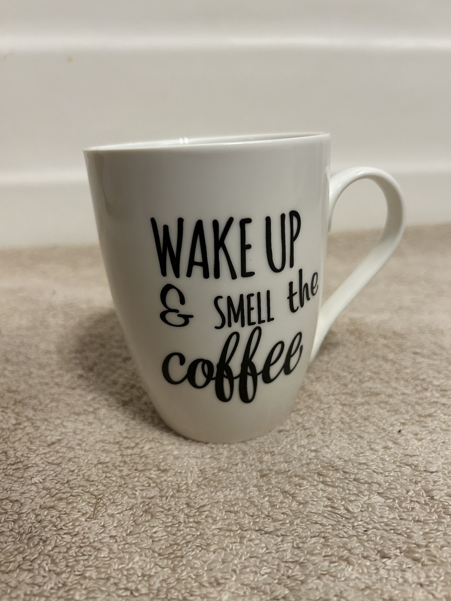 Wake Up & Smell The Coffee Mug, With Coffee Scented Candle Inside 7oz