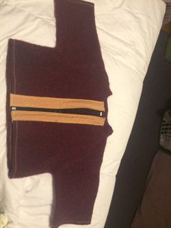 Beautiful zipper up wolf felted coat for three or four-year-old