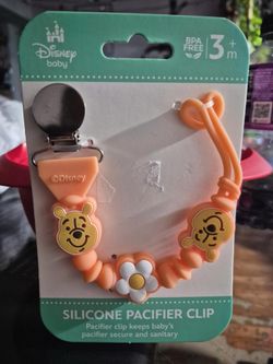 Disney Baby Winnie the Pooh Silicone Pacifier Clip