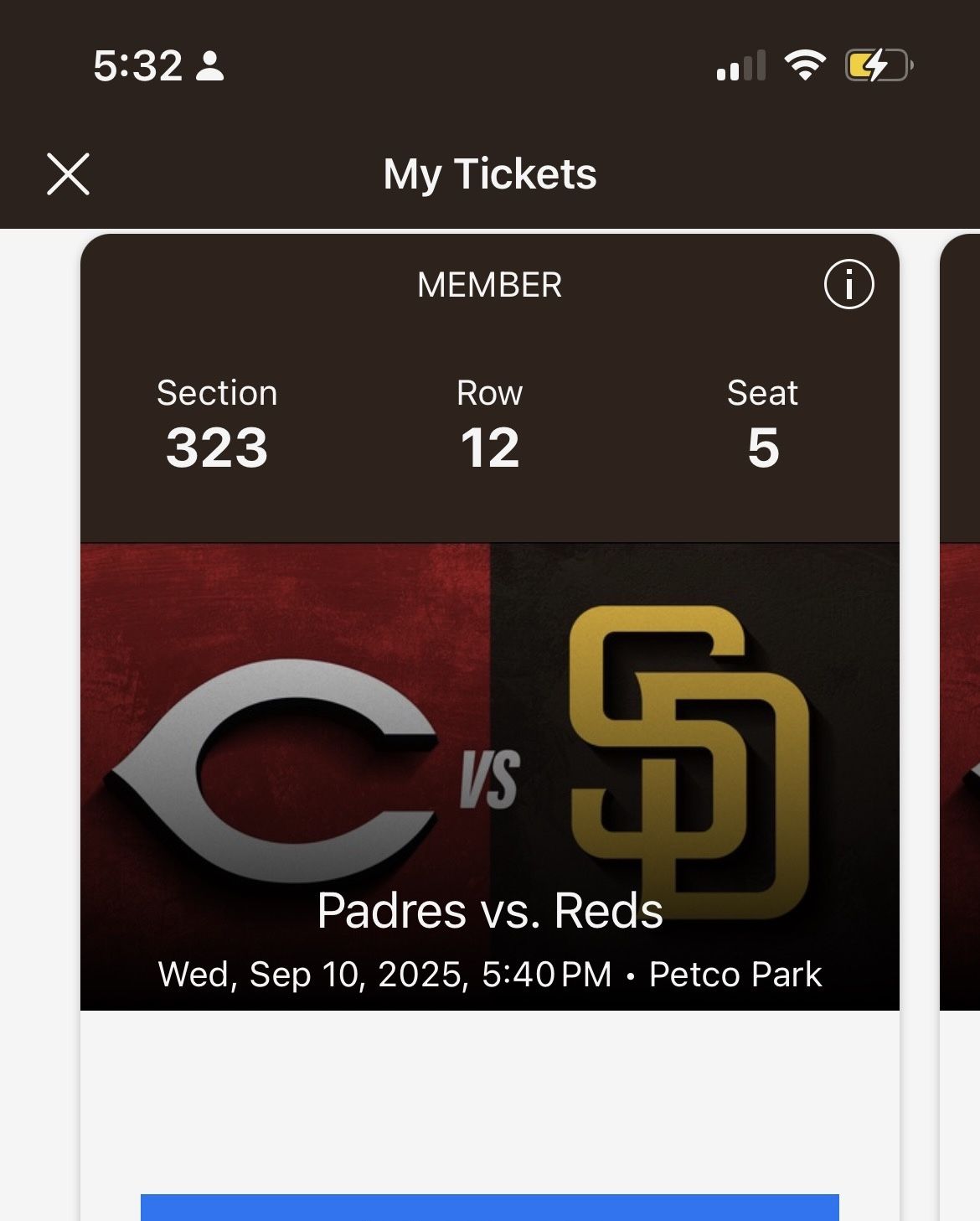 Padres Vs Reds 9/10/25 3 Tickets 