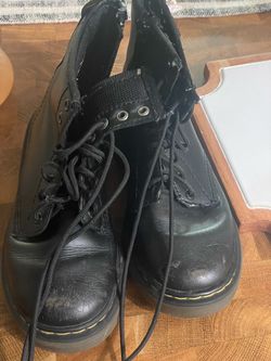 Dr. Martens Black Leather Lace-Up Boots