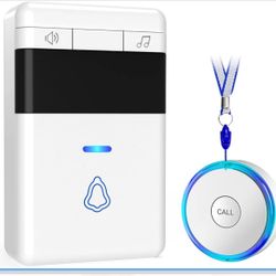 Wireless Caregiver Pager, Emergency Panic Call Button, Medical Alert Systems with 1-SOS Button and 1-Pager for Seniors/Elderly at Home, 500+ ft Range 
