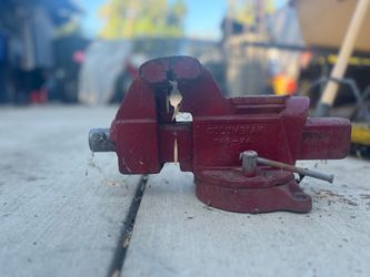 vintage Columbian red bench vise
