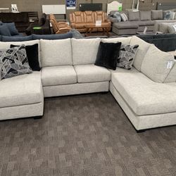 Grey Double Chaise Sectional 
