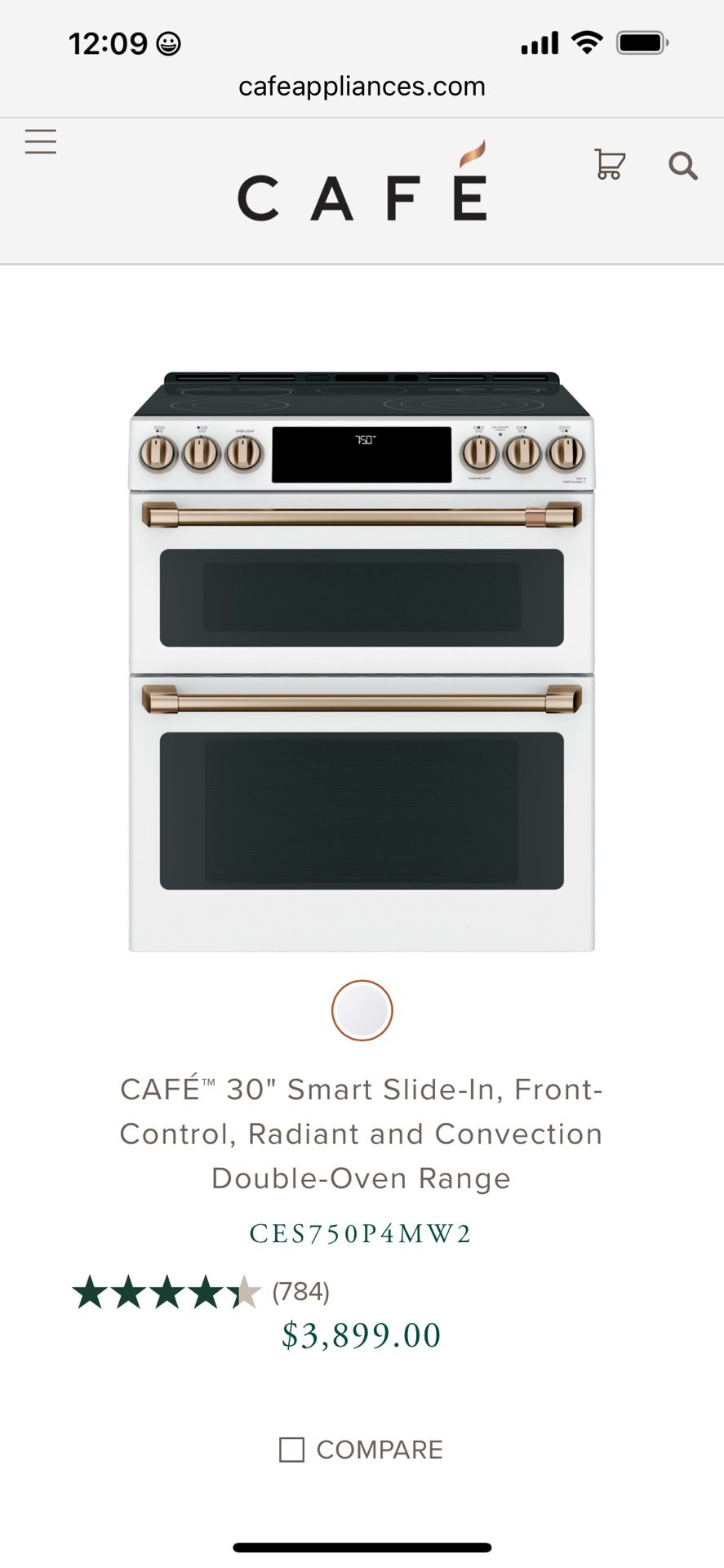GE Cafe Matte White Appliances (Range Fridge Dishwasher & Microwave Drawer)