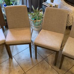 4 Gray Fabric Chairs