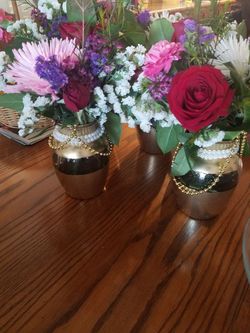 Flowers with vases included