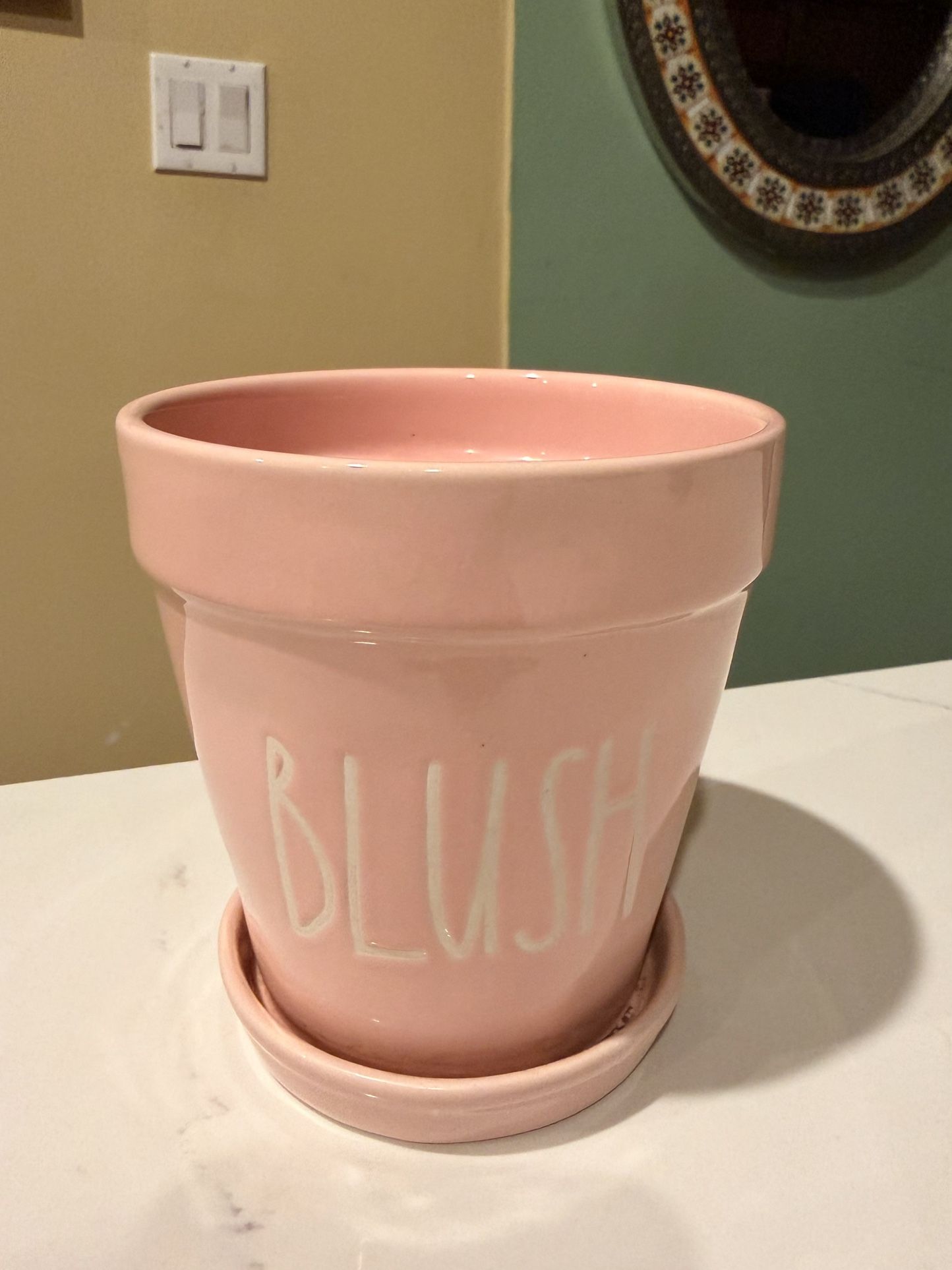 Rae Dunn BLUSH Plant Pot
