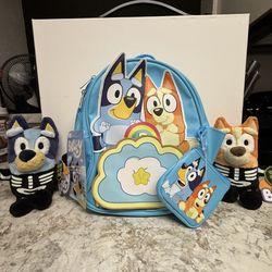 Bluey & Bingo  Backpack With Coin Purse Bundle 