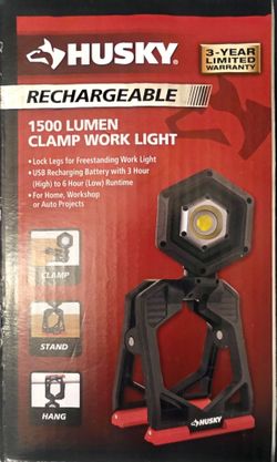 Husky Husky
1500-Lumens Rechargeable Clamp LED Work Light