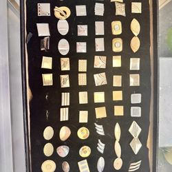 Vintage Silver And Gold Tone Cufflinks Lot Of 35 Sets