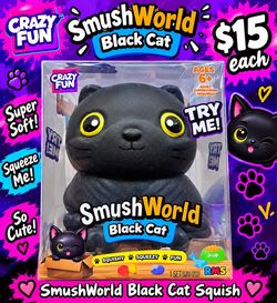 Crazy Fun SmushWorld Black Cat Squishy