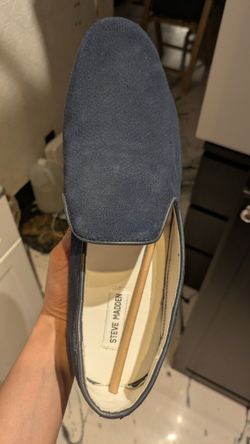 Steve Madden Leather Men's Blue Loafers