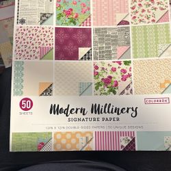 Modern Millinery 12 X 12 Double Sided Scrapbook Paper 