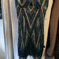 Green Glittery Dress