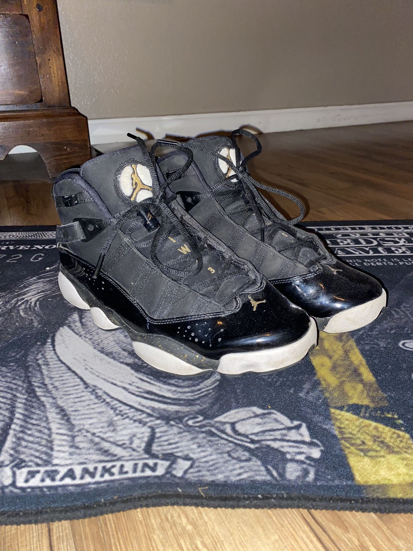 Black and gold Jordan 6 Retro basketball trainers #basketball