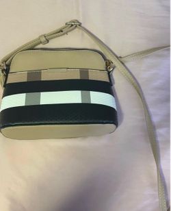 Crossbody Bag with Plaid Pattern