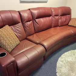 9’ Leather Sofa