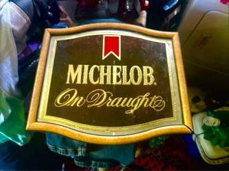 MICHELOB On Draught Mirror 1983 RARE PIECE