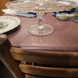 1910 Indiana Glass Cake Stand Pink