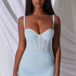 Light Blue Dress W/corset 
