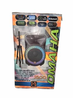 Mr. Dj OMAHA 15" 2500W Powered DJ Karaoke Active Speakers Party PA Stands Mic