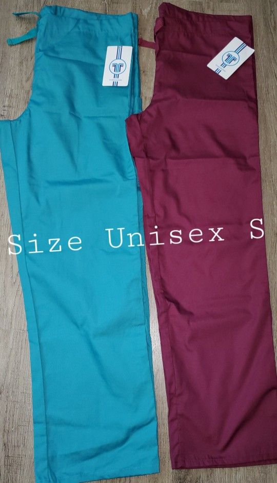 NEW- (2) Fundamental Scrub Bottoms size Uni-sex Small