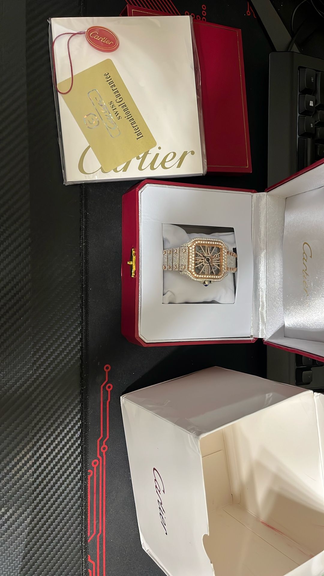 Skeleton Cartier Vvs Moissanite Diamonds Will Pass Diamond Tester