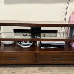 Brown entertainment Center (TV Stand) 