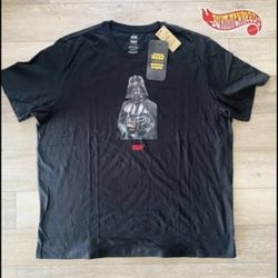 Star Wars T-Shirt Darth Vader Levis Black Short Sleeve T Disney XXXL 3XL 