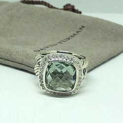 David Yurman 11mm Prasiolite Albion Ring